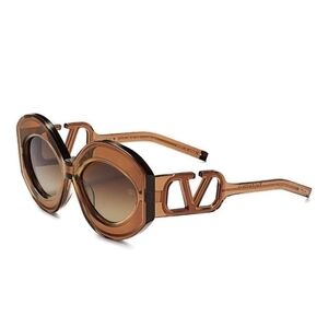 Valentino Tan Designer Sunglasses